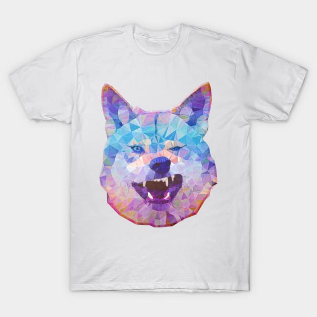 rainbow wolf T-Shirt by Ancello